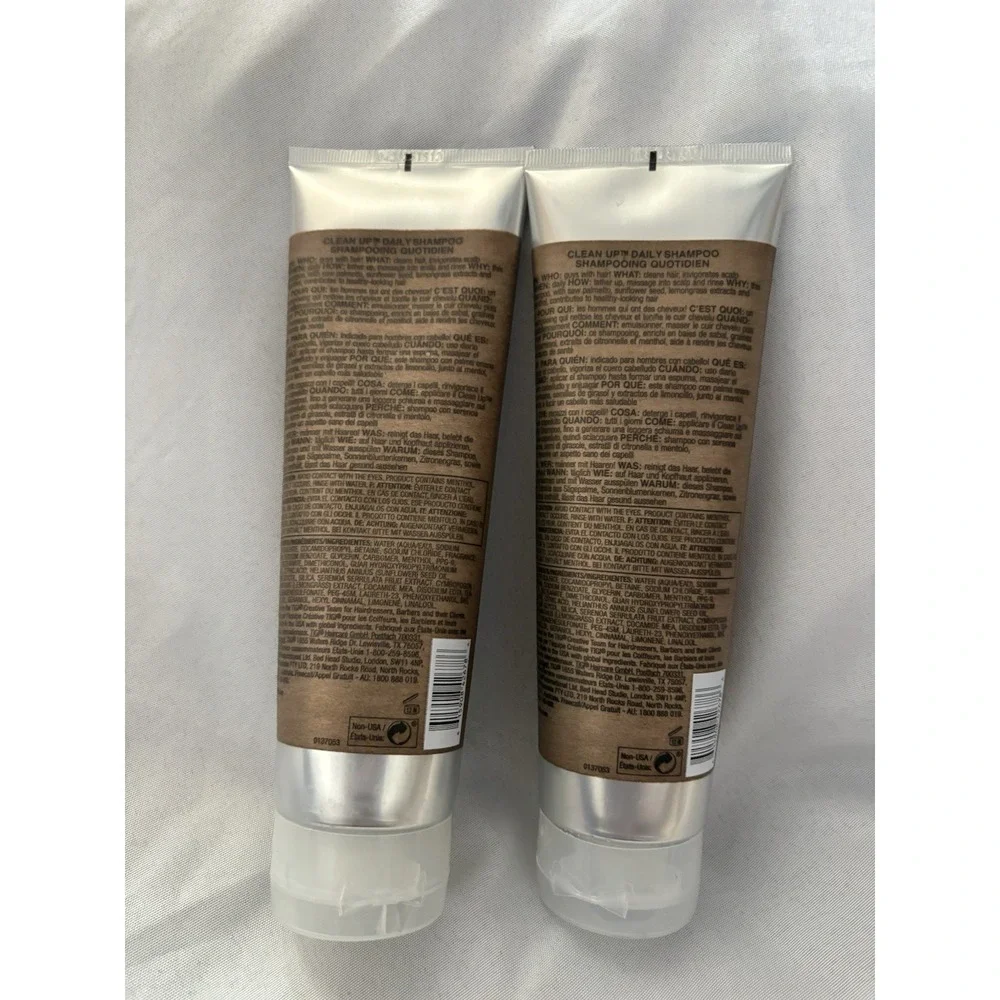 NEW Tigi Bed Head For Men Clean Up Daily Shampoo 8.45 fl oz 2 Pack NEW Bedhead